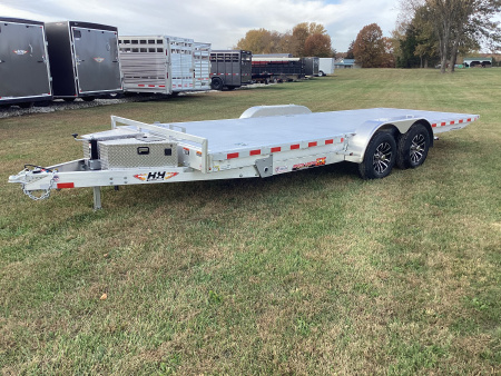 New 2026 H&H Trailers 82x20 Aluminum Speedloader Car Hauler, Power Tilt, 10K
