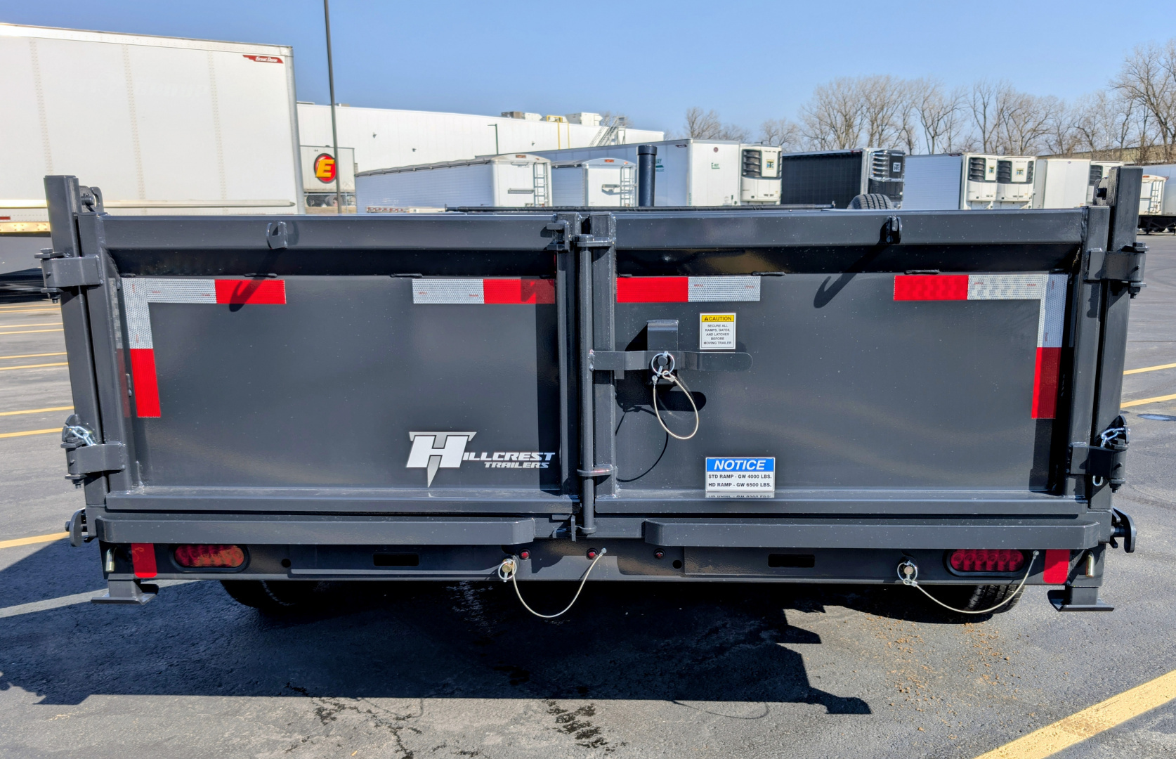 New Hillcrest 14714SD Telescopic 7ga Floor 14K (GVWR) Dump Trailer