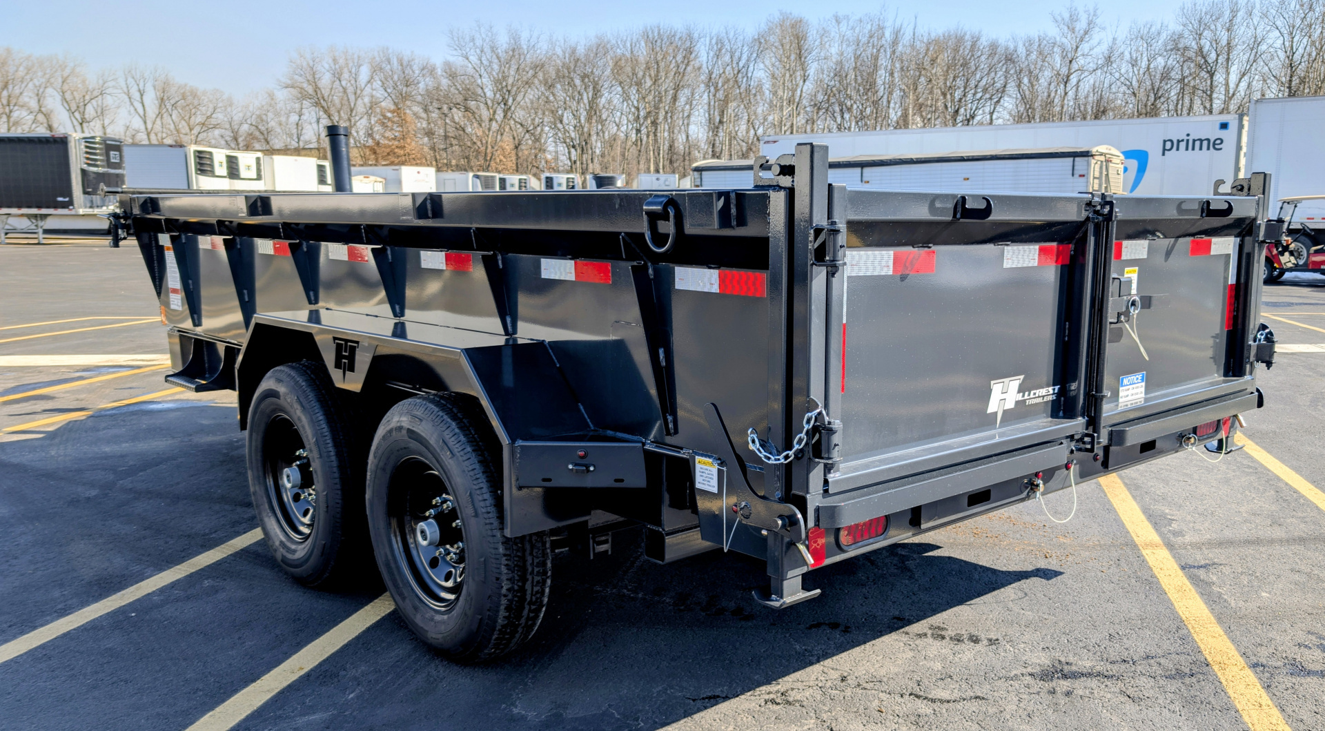 New Hillcrest 14714SD Telescopic 7ga Floor 14K (GVWR) Dump Trailer