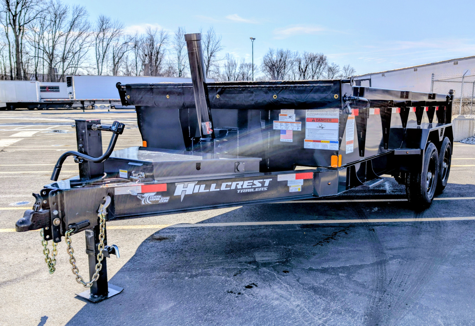 New Hillcrest 14714SD Telescopic 7ga Floor 14K (GVWR) Dump Trailer