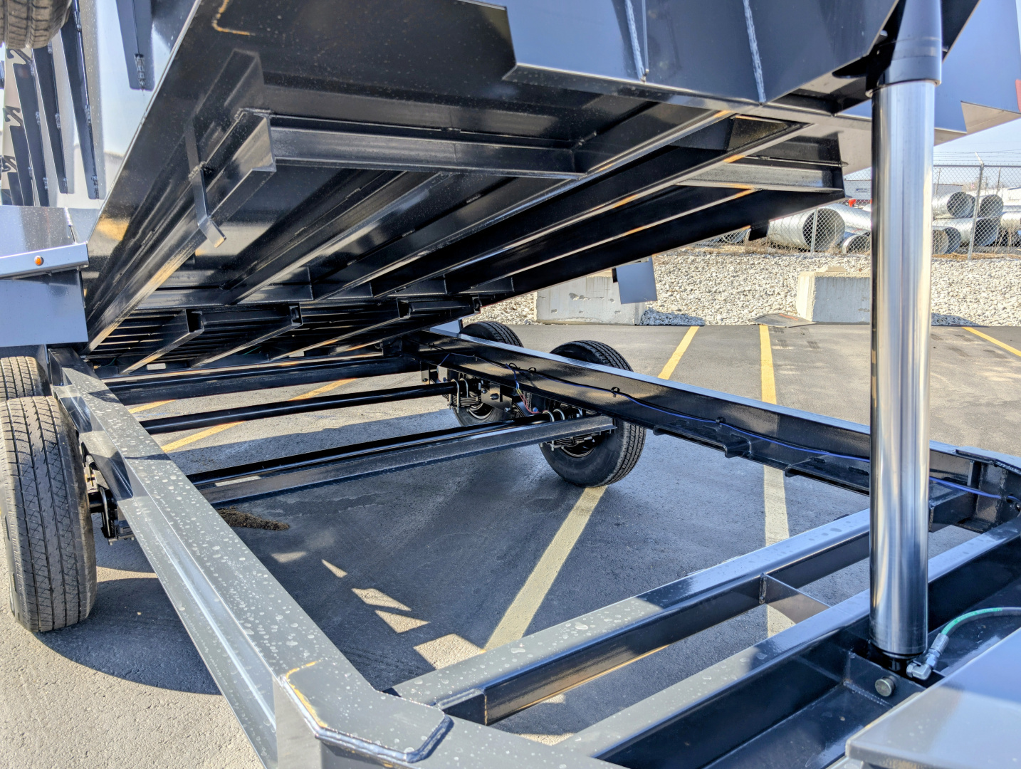 New Hillcrest 14714SD 40" Tall Sides Telescopic 7ga Floor 14K (GVWR) Dump Trailer