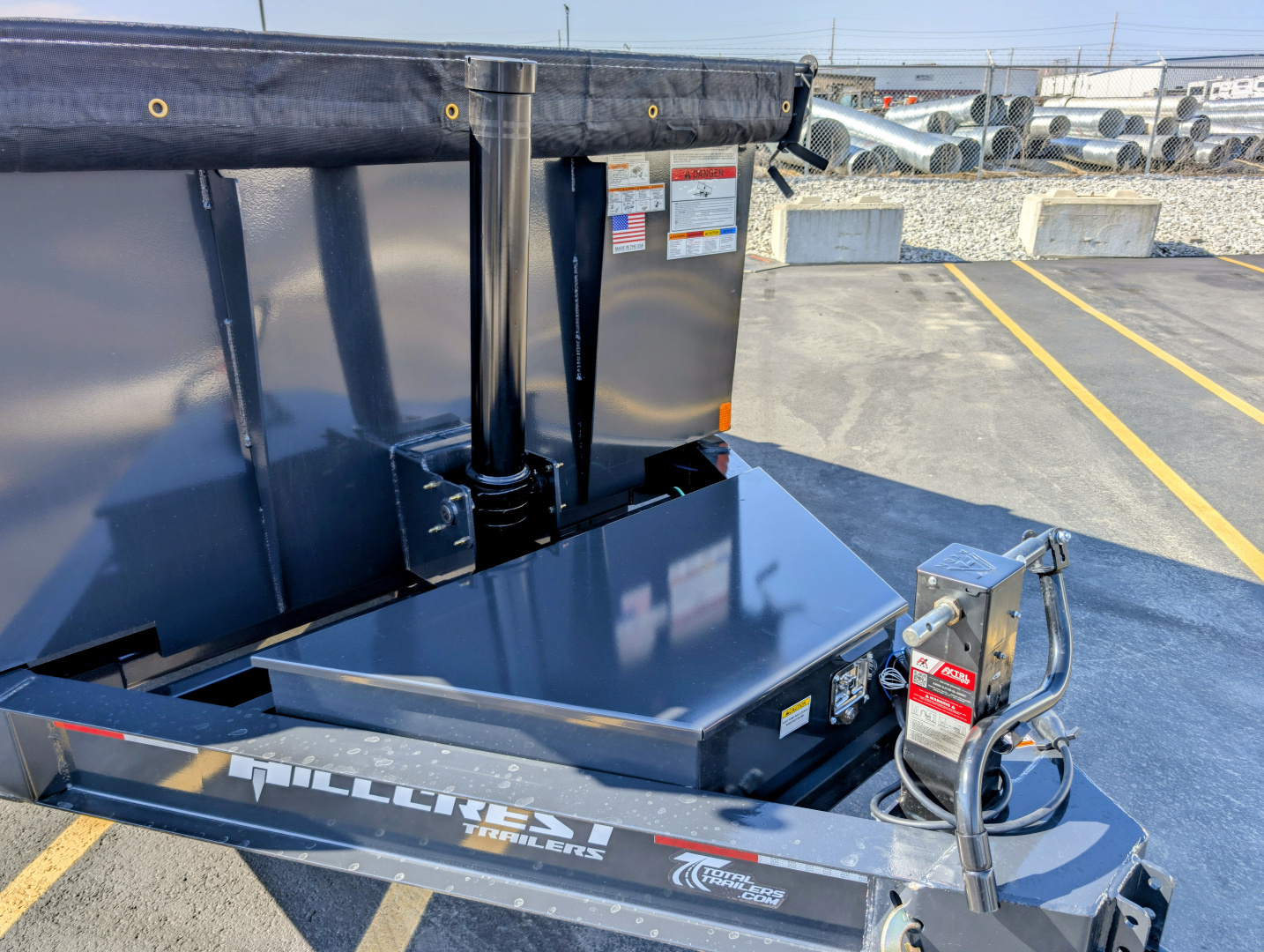 New Hillcrest 14714SD 40" Tall Sides Telescopic 7ga Floor 14K (GVWR) Dump Trailer