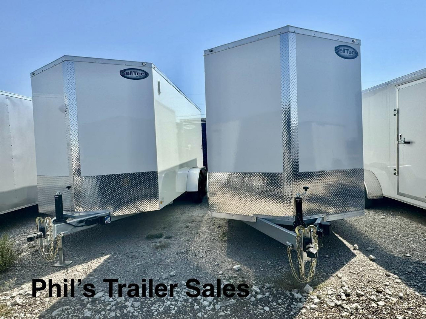 New 2026 Cell-Tech Trailers NEW 7X16 V-NOSE ENCLOSED TRAILER CARGO TRAILER COMMERCIAL GRADE HEAVY DUTY 7000 lb AXLES Cargo / Enclosed Trailer