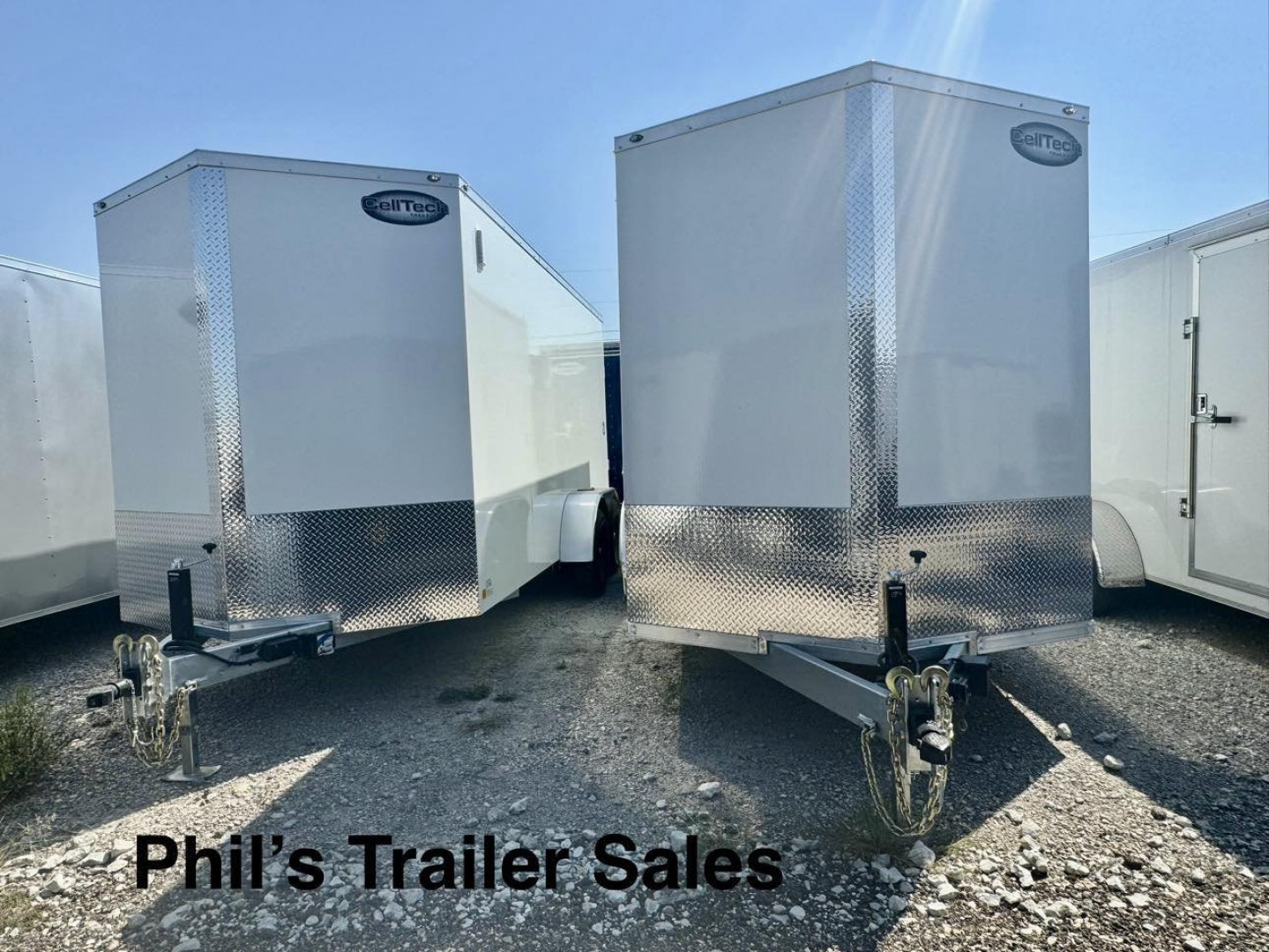 New 2026 Cell-Tech Trailers NEW 7X16 V-NOSE ENCLOSED TRAILER CARGO TRAILER COMMERCIAL GRADE HEAVY DUTY 7000 lb AXLES Cargo / Enclosed Trailer