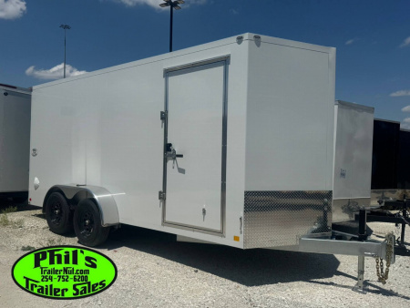 New 2026 Cell-Tech Trailers NEW 7X16 V-NOSE ENCLOSED TRAILER CARGO TRAILER COMMERCIAL GRADE HEAVY DUTY 7000 lb AXLES Cargo / Enclosed Trailer
