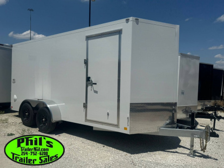New 2026 Cell-Tech Trailers NEW 7X16 V-NOSE ENCLOSED TRAILER CARGO TRAILER COMMERCIAL GRADE HEAVY DUTY 7000 lb AXLES Cargo / Enclosed Trailer