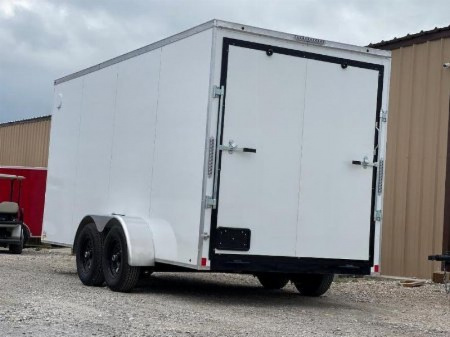 New 2026 Cell-Tech Trailers NEW 7X16 V-NOSE ENCLOSED TRAILER CARGO TRAILER COMMERCIAL GRADE HEAVY DUTY 7000 lb AXLES Cargo / Enclosed Trailer