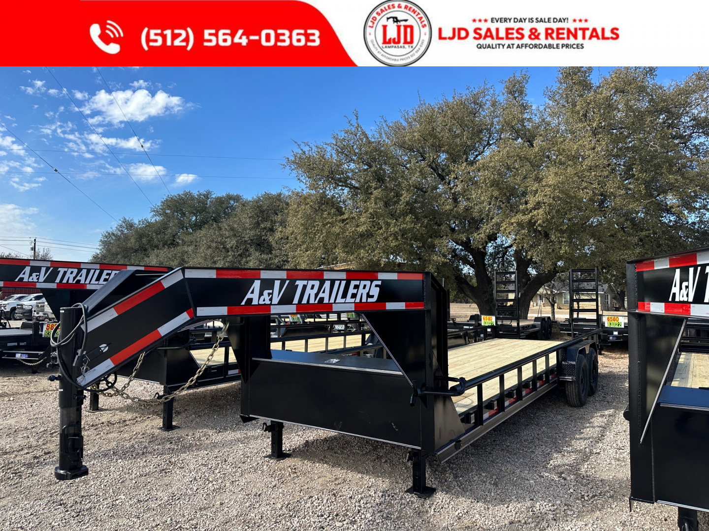 New 2026 A&V - 83" x 24' - Gooseneck Equipment Trailer