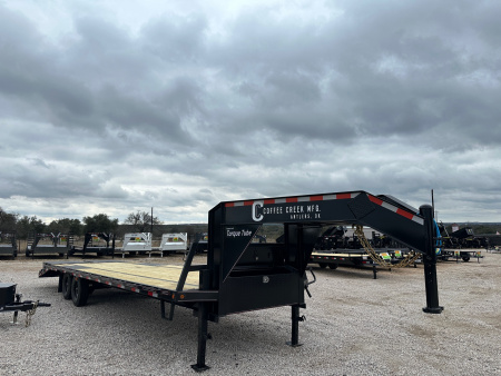 New 2026 Coffee Creek MFG 102  x 30' Gooseneck Flatbed Deckover Trailer