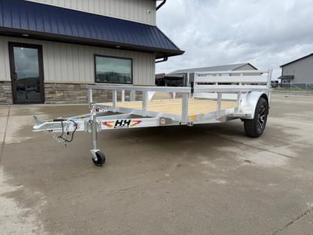 New 2026 H&H Aluminum 76 x10' 3k Rail Side Utility Trailer