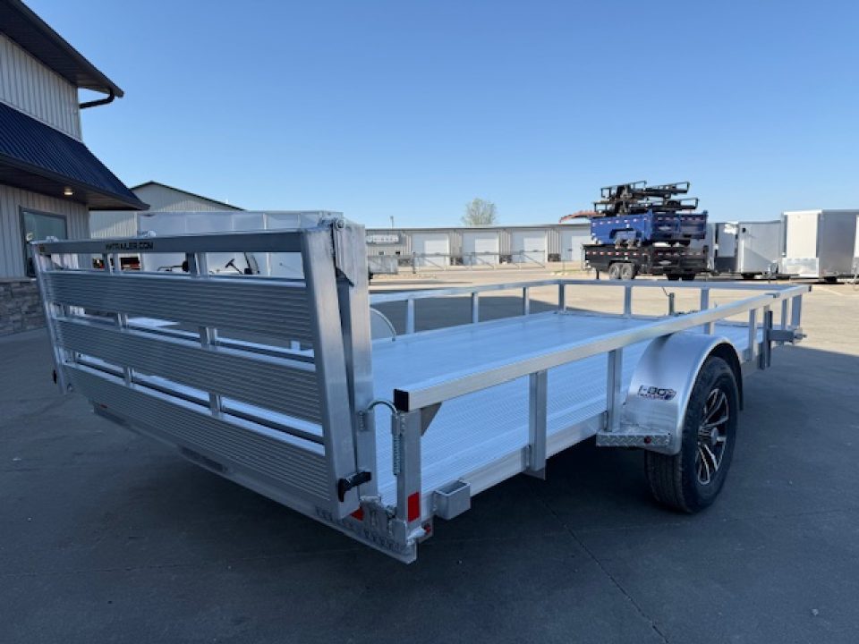 New 2026 H&H Aluminum 82"x14' 3k Rail Side Utility Trailer