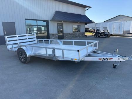 New 2026 H&H Aluminum 82 x14' 3k Rail Side Utility Trailer