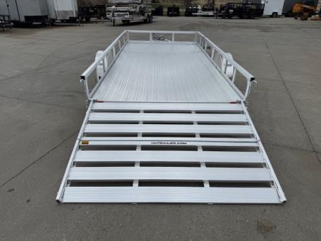 New 2026 H&H Aluminum 82"x14' 5k Rail Side Utility Trailer