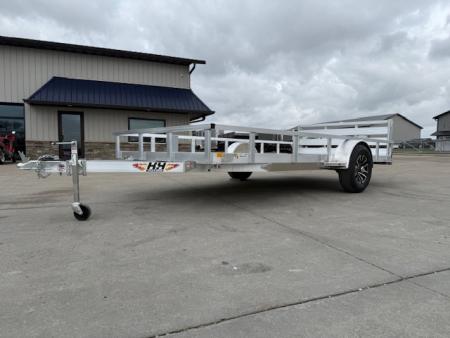 New 2026 H&H Aluminum 82 x14' 5k Rail Side Utility Trailer