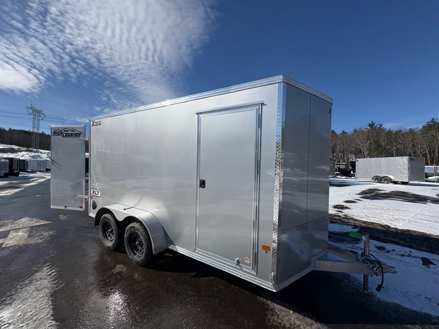 New 2026 High Country 7x14 + 18" V-Nose/ XLT Aluminum trailer /Barn Door/ 7'interior -7000GVW