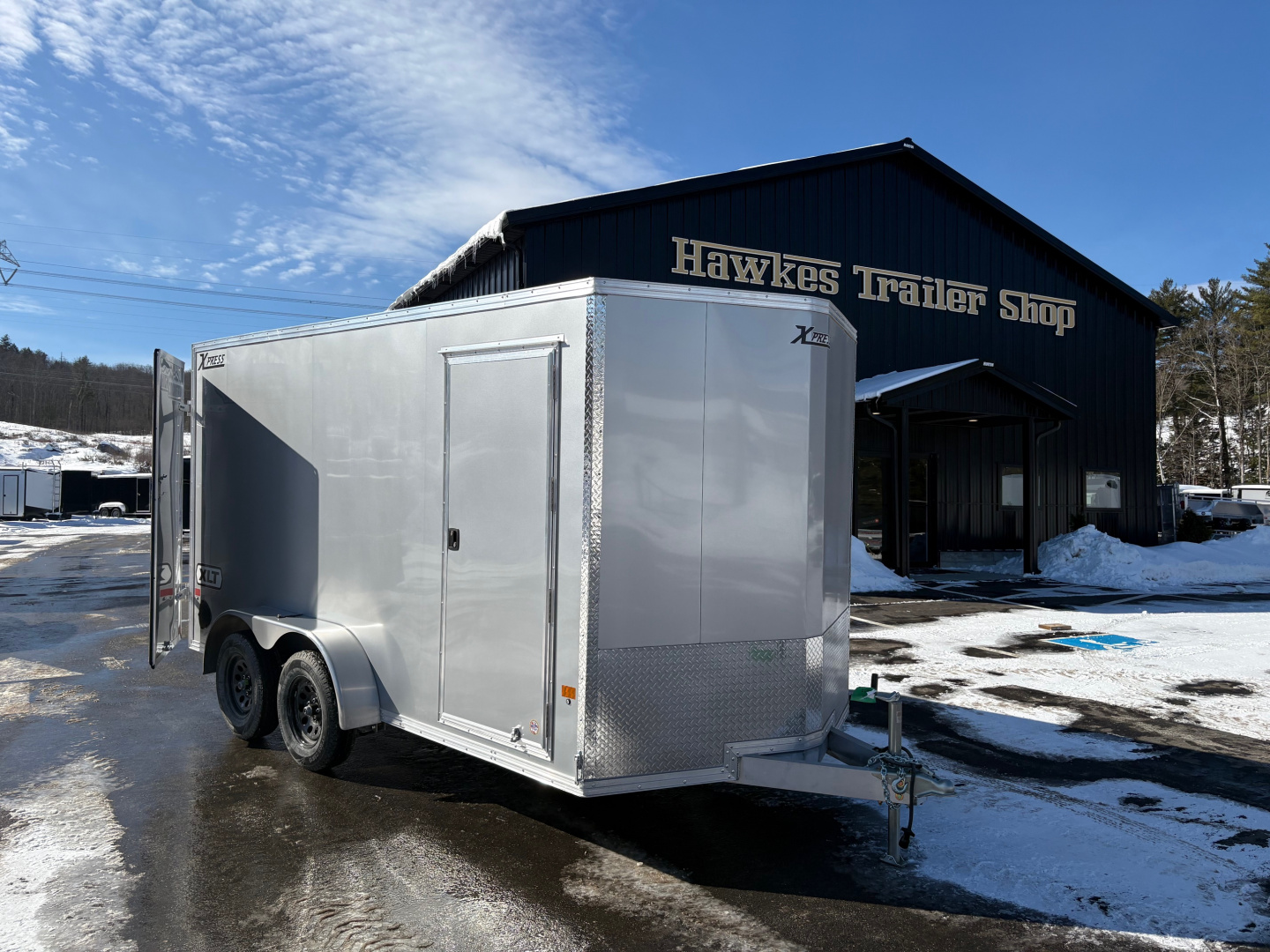 New 2026 High Country 7x14 + 18" V-Nose/ XLT Aluminum trailer /Barn Door/ 7'interior -7000GVW