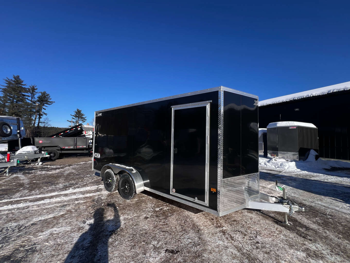 New 2026 High Country 7x16 + 18" V-Nose/ XLT Aluminum trailer /Barn Door/ 7'interior -7000GVW