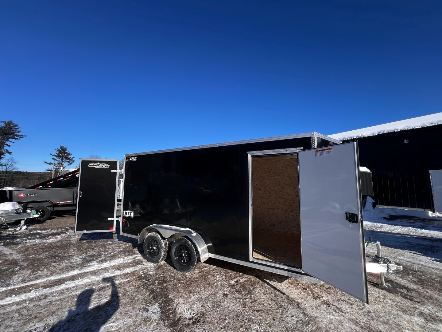 New 2026 High Country 7x16 + 18" V-Nose/ XLT Aluminum trailer /Barn Door/ 7'interior -7000GVW