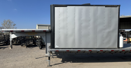 New 2025 Road Boss 40' Gooseneck Flatbed / Crew House Office Trailer