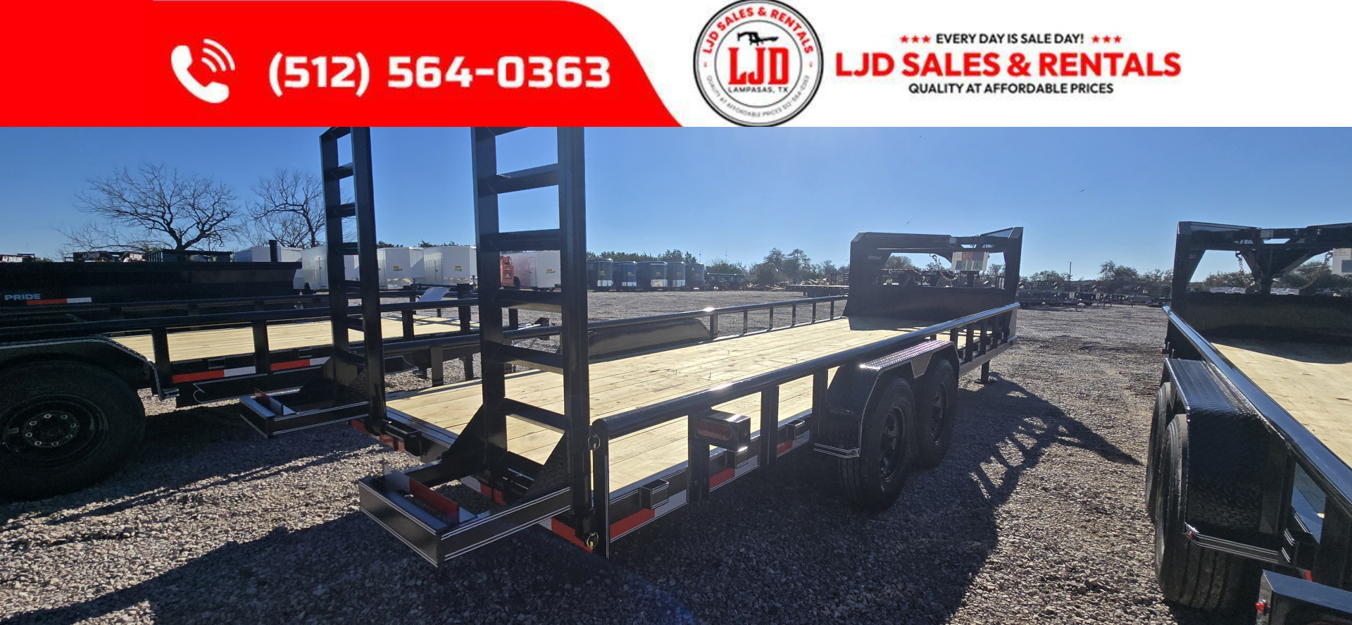 New 2026 A & V - Lowboy Gooseneck Trailer 16k GVWR - 14 Ply Tires