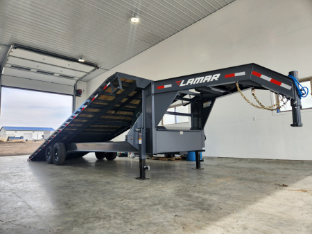 New 2026 Lamar 26' Gooseneck Deckover Tilt Trailer 14K