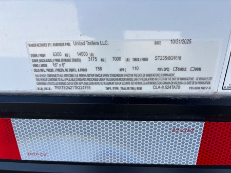 New 2026 United Trailers CLA-8.524TA70 Car / Racing Trailer