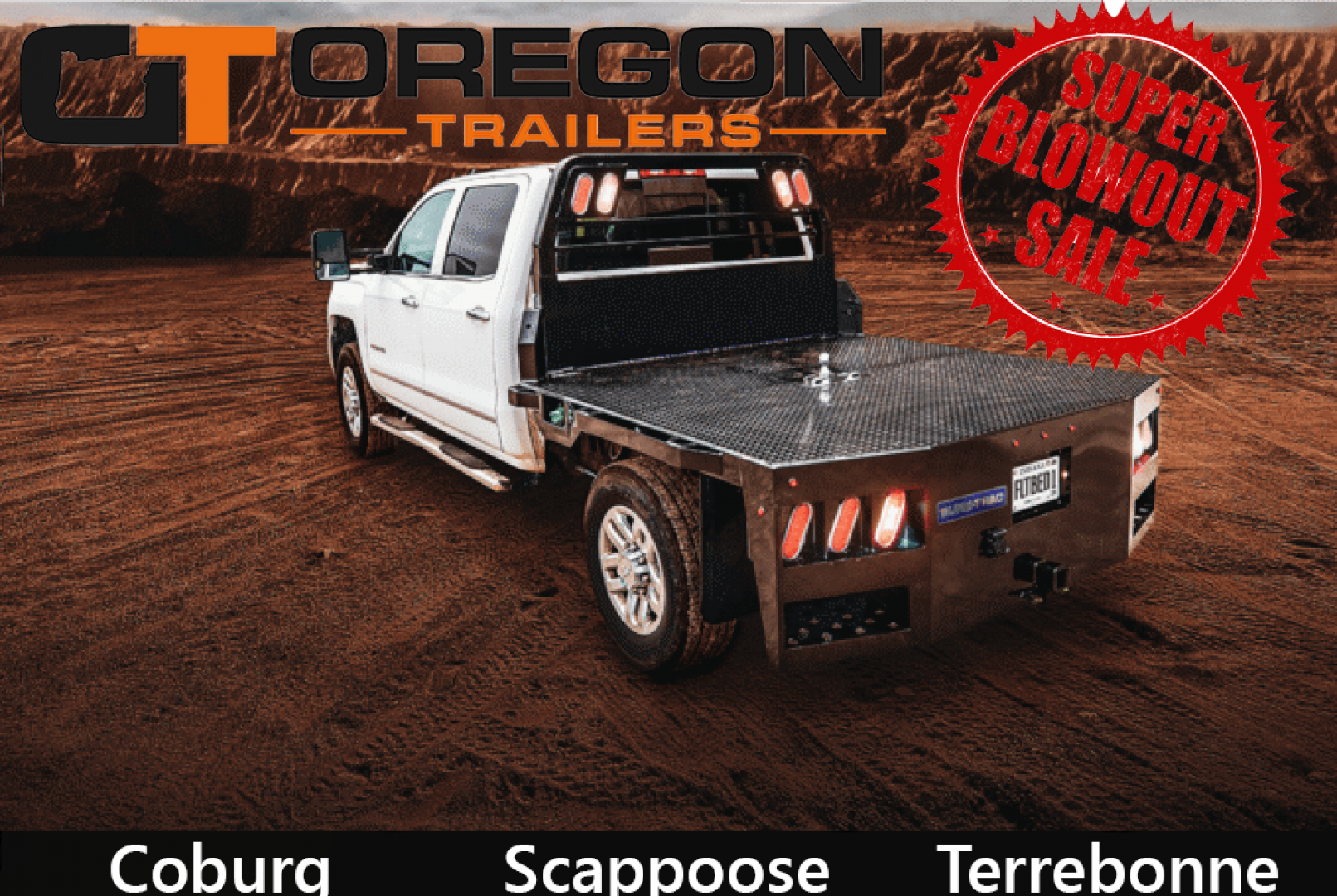 New 2026 Sure-Trac 7x8.5 Steel Flatbed Truck Bed w/ Gooseneck Receiver