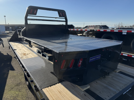 New 2026 Sure-Trac 7x8.5 Steel Flatbed Truck Bed w/ Gooseneck Receiver