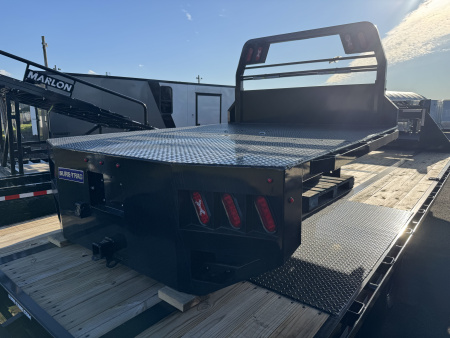 New 2026 Sure-Trac 7x8.5 Steel Flatbed Truck Bed w/ Gooseneck Receiver