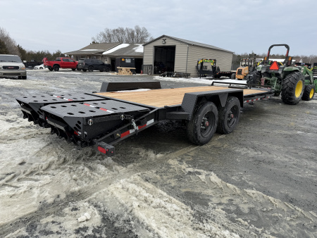 New 2026 BWISE flatbed 20' Equipment Trailer 17.5 gvwr