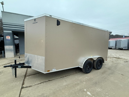 New 2026 Stallion Manufacturing LLC 7' X 14' Tandem Axle Rear Ramp Cargo / Enclosed Trailer