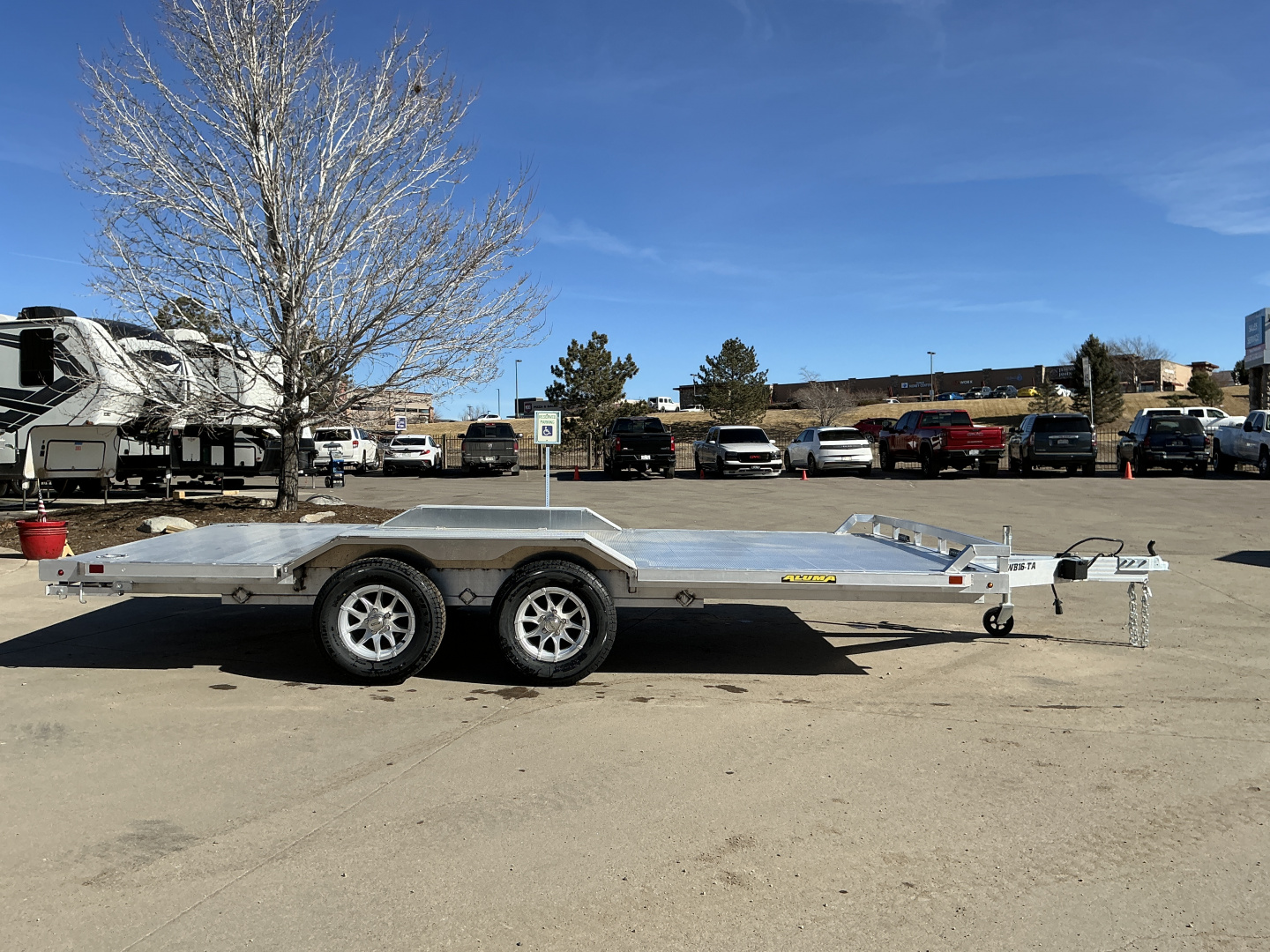 New 2026 Aluma WB16-TA-EL-DOF-R-RR-RTD Flatbed Trailer