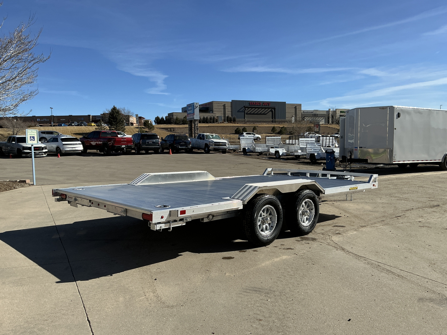 New 2026 Aluma WB16-TA-EL-DOF-R-RR-RTD Flatbed Trailer