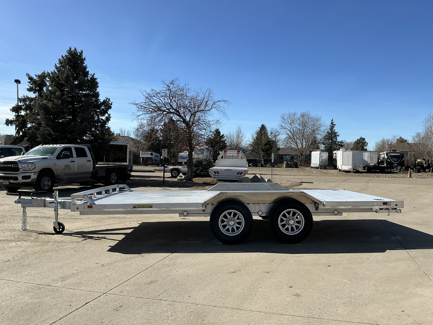 New 2026 Aluma WB16-TA-EL-DOF-R-RR-RTD Flatbed Trailer