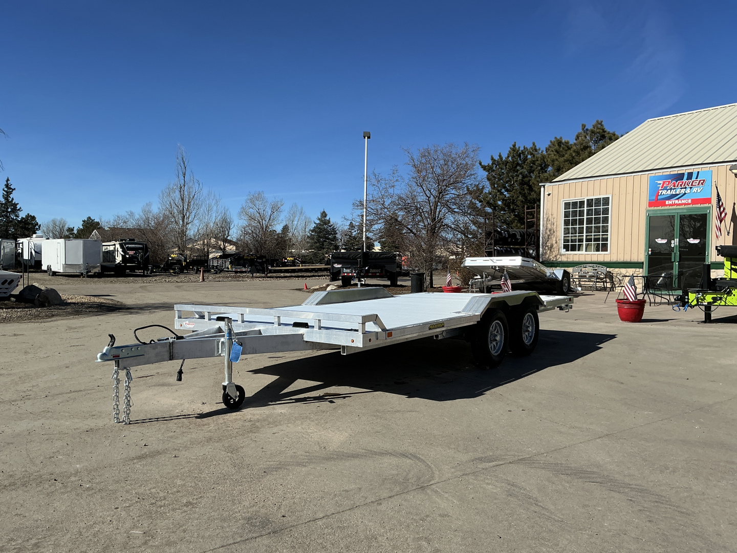 New 2026 Aluma WB16-TA-EL-DOF-R-RR-RTD Flatbed Trailer