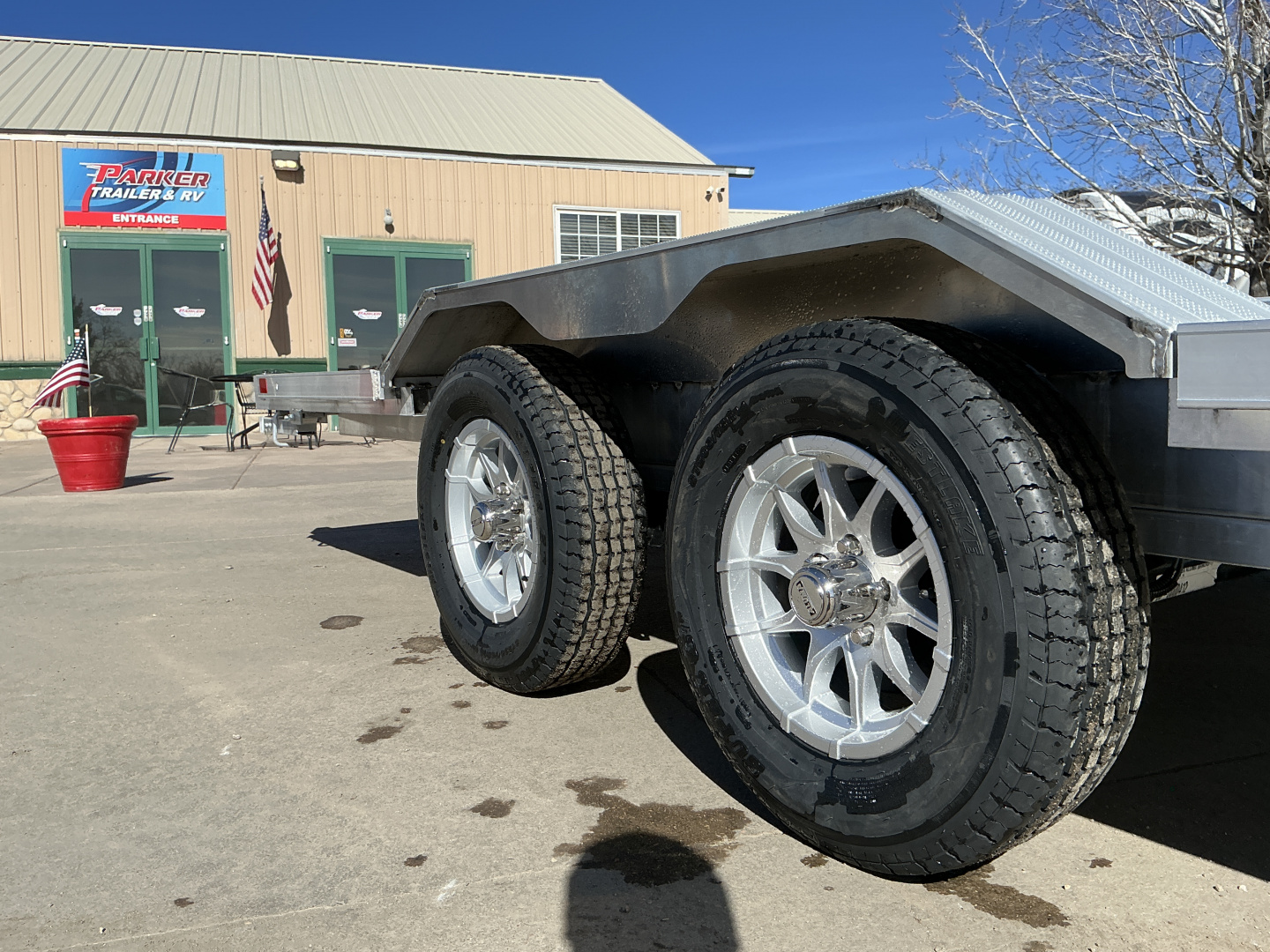 New 2026 Aluma WB16-TA-EL-DOF-R-RR-RTD Flatbed Trailer