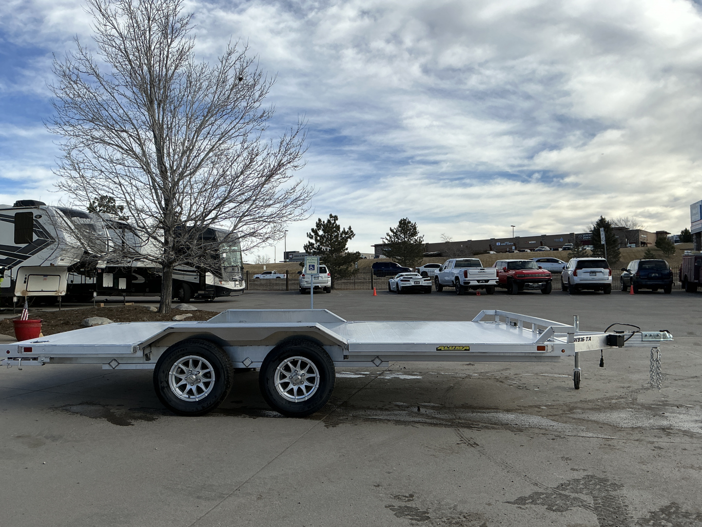 New 2026 Aluma WB16-TA-EL-DOF-R-RR-RTD Flatbed Trailer