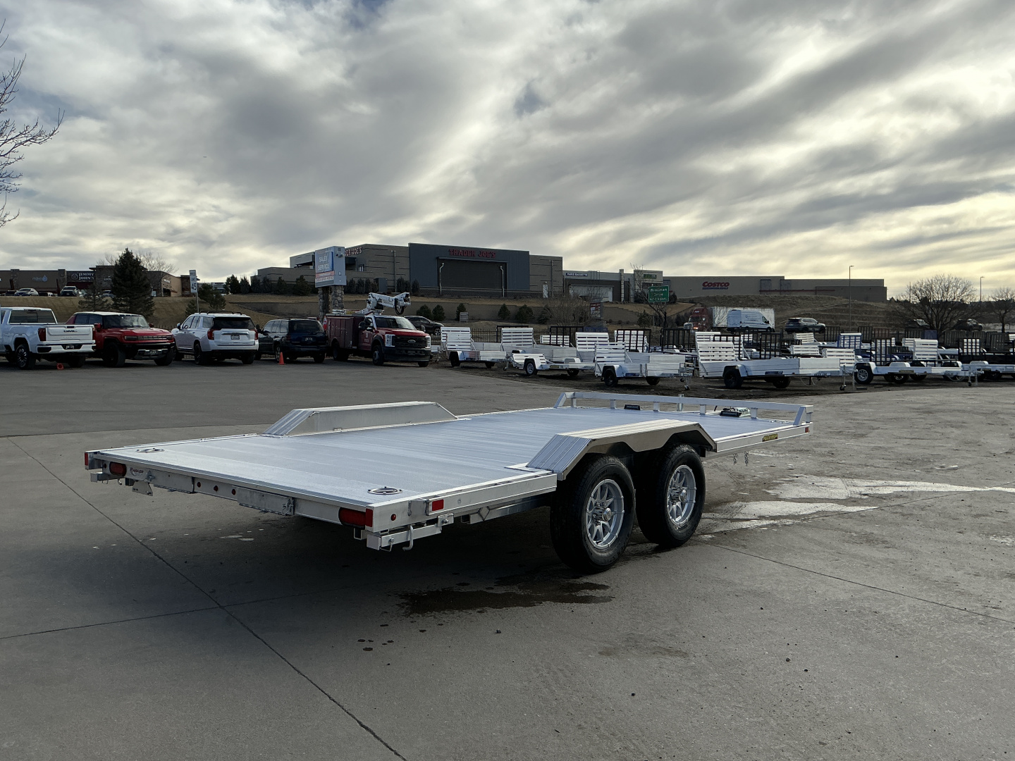 New 2026 Aluma WB16-TA-EL-DOF-R-RR-RTD Flatbed Trailer