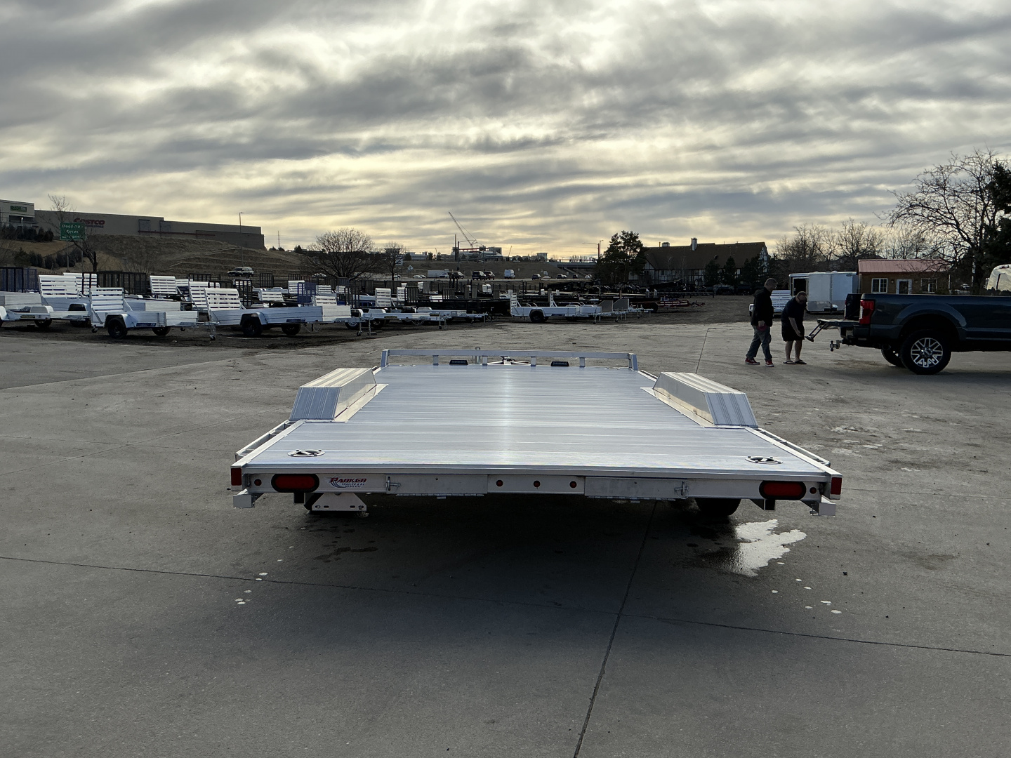 New 2026 Aluma WB16-TA-EL-DOF-R-RR-RTD Flatbed Trailer