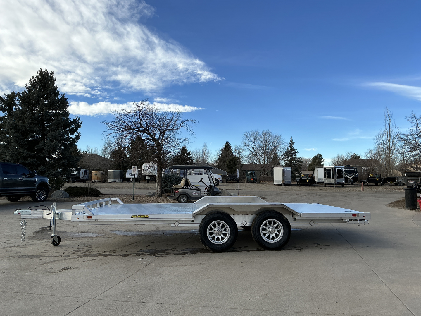 New 2026 Aluma WB16-TA-EL-DOF-R-RR-RTD Flatbed Trailer