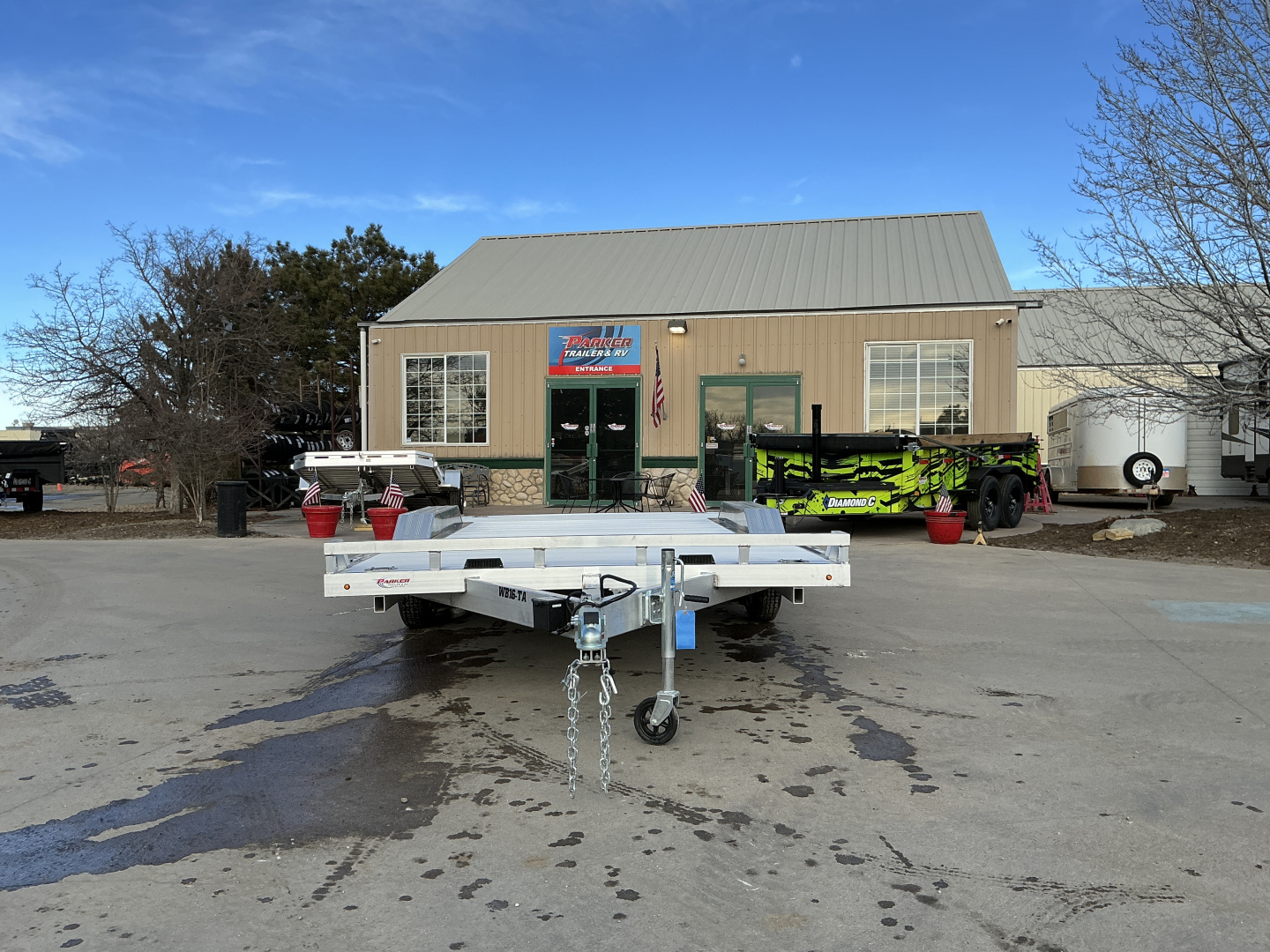 New 2026 Aluma WB16-TA-EL-DOF-R-RR-RTD Flatbed Trailer