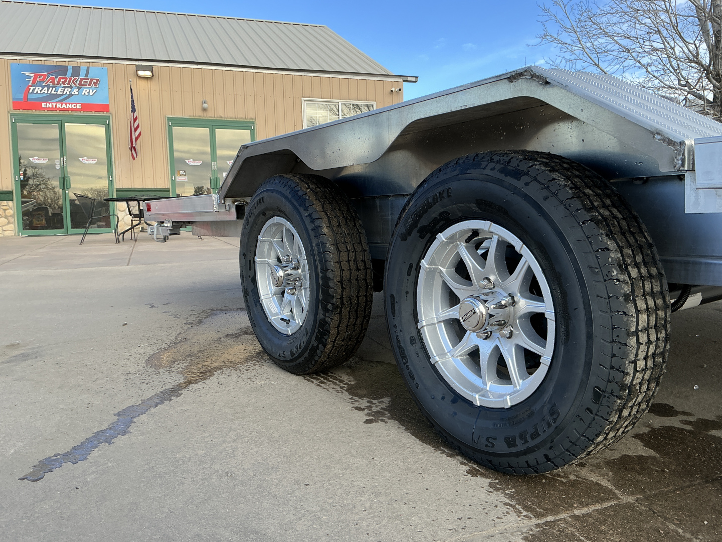 New 2026 Aluma WB16-TA-EL-DOF-R-RR-RTD Flatbed Trailer