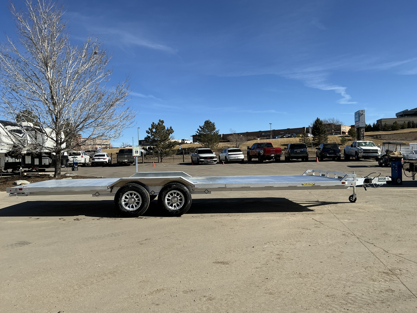 New 2026 Aluma WB24H-TA-EL-DOF-R-RR Flatbed Trailer