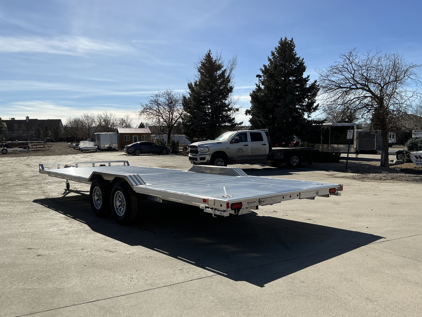 New 2026 Aluma WB24H-TA-EL-DOF-R-RR Flatbed Trailer