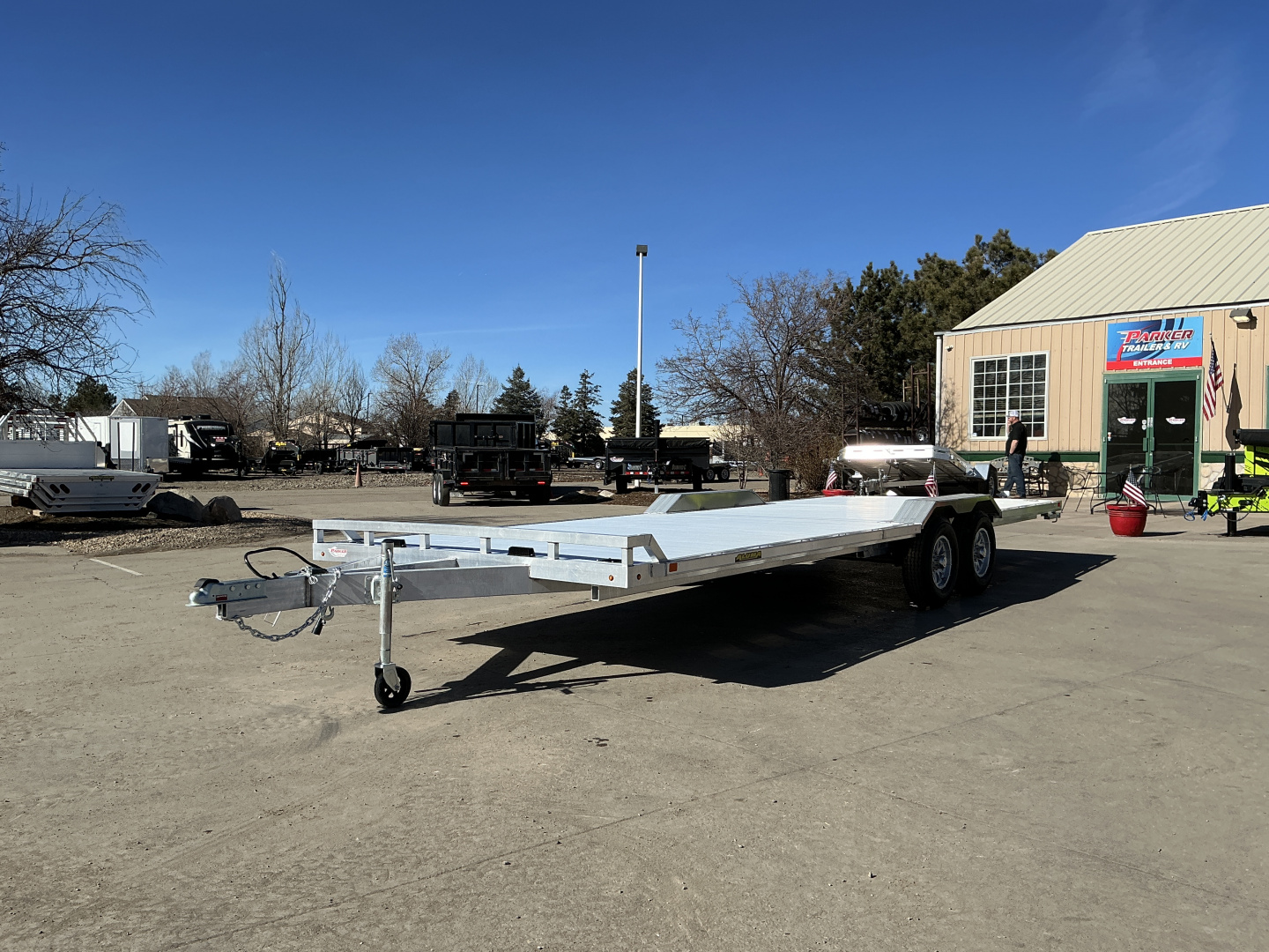 New 2026 Aluma WB24H-TA-EL-DOF-R-RR Flatbed Trailer