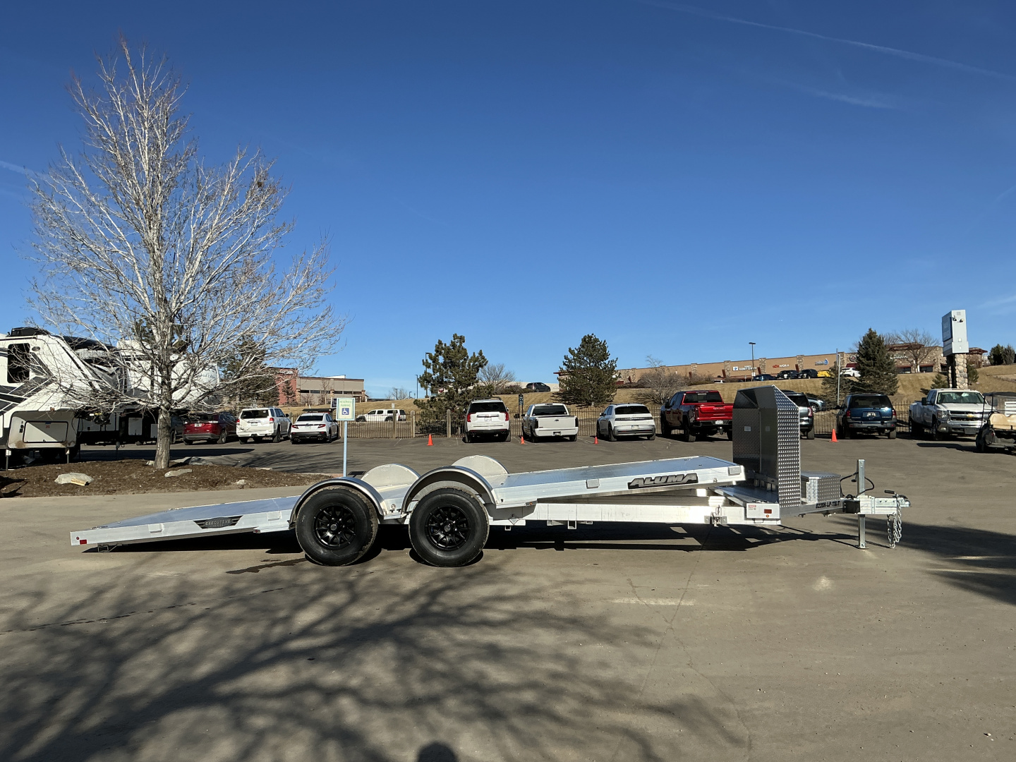 New 2026 Aluma 8220H-LP-TILT-TA-EL-R-RTD Flatbed Trailer