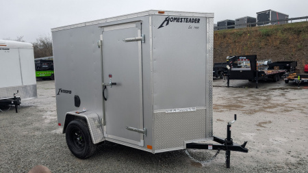 New 2026 Homesteader 5x8 Intrepid V-Nose Cargo Trailer w/ Double Barn Doors