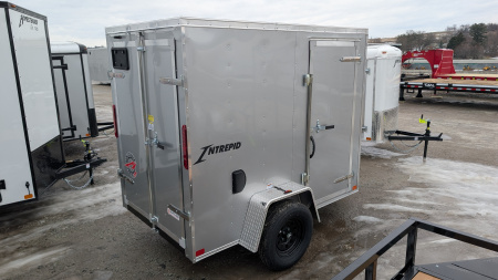 New 2026 Homesteader 5x8 Intrepid V-Nose Cargo Trailer w/ Double Barn Doors