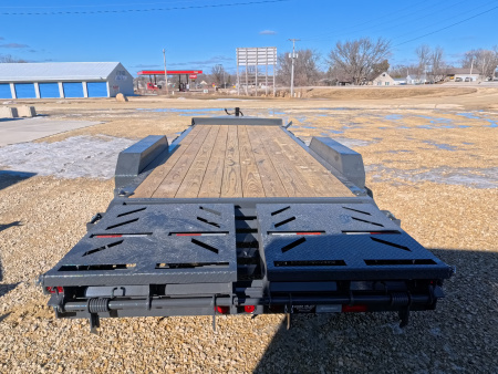 New 2026 Iron Bull 83 x 22 EWB Equipment Trailer with 14,000 lb. GVWR & Rampage Ramps in Ranch Gray