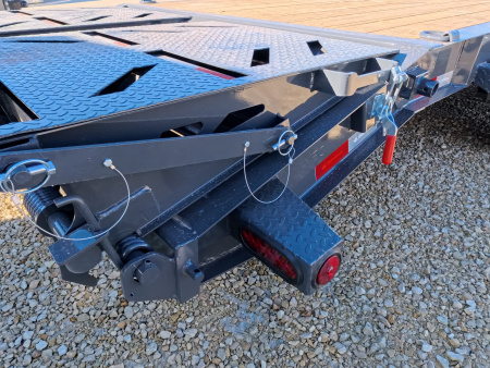 New 2026 Iron Bull 83 x 22 EWB Equipment Trailer with 14,000 lb. GVWR & Rampage Ramps in Ranch Gray